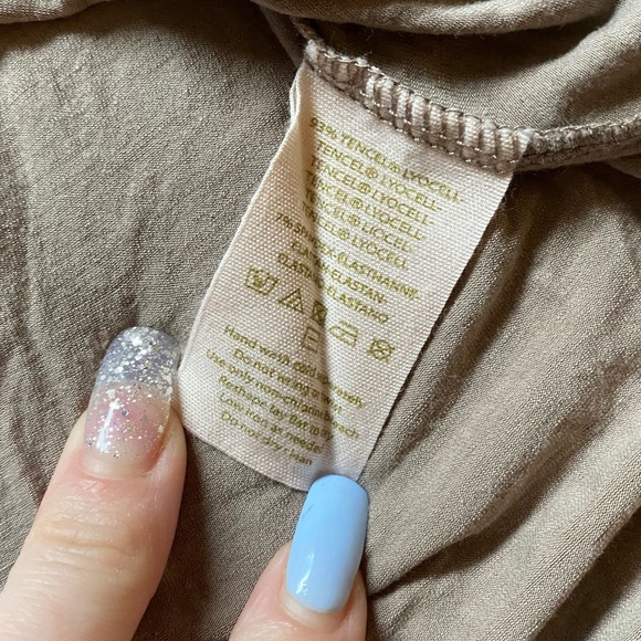 Free People Off The Shoulder Top Nude Earth Toned Long Sleeve Size X-Small - Picture 10 of 14